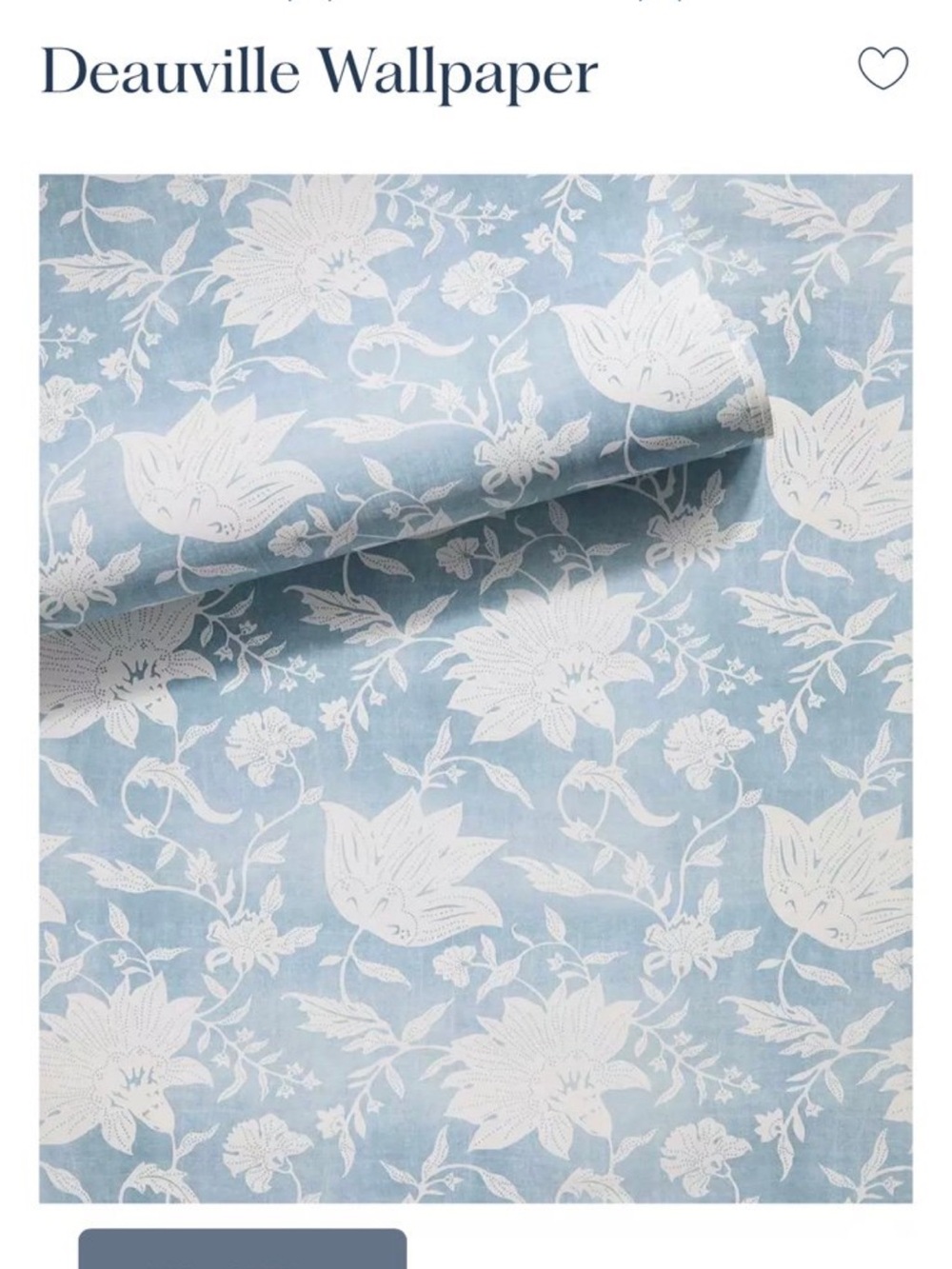 Serena & Lily Deauville Floral Wallpaper in Coastal Blue- Bundle of 2 rolls - Picture 3 of 5